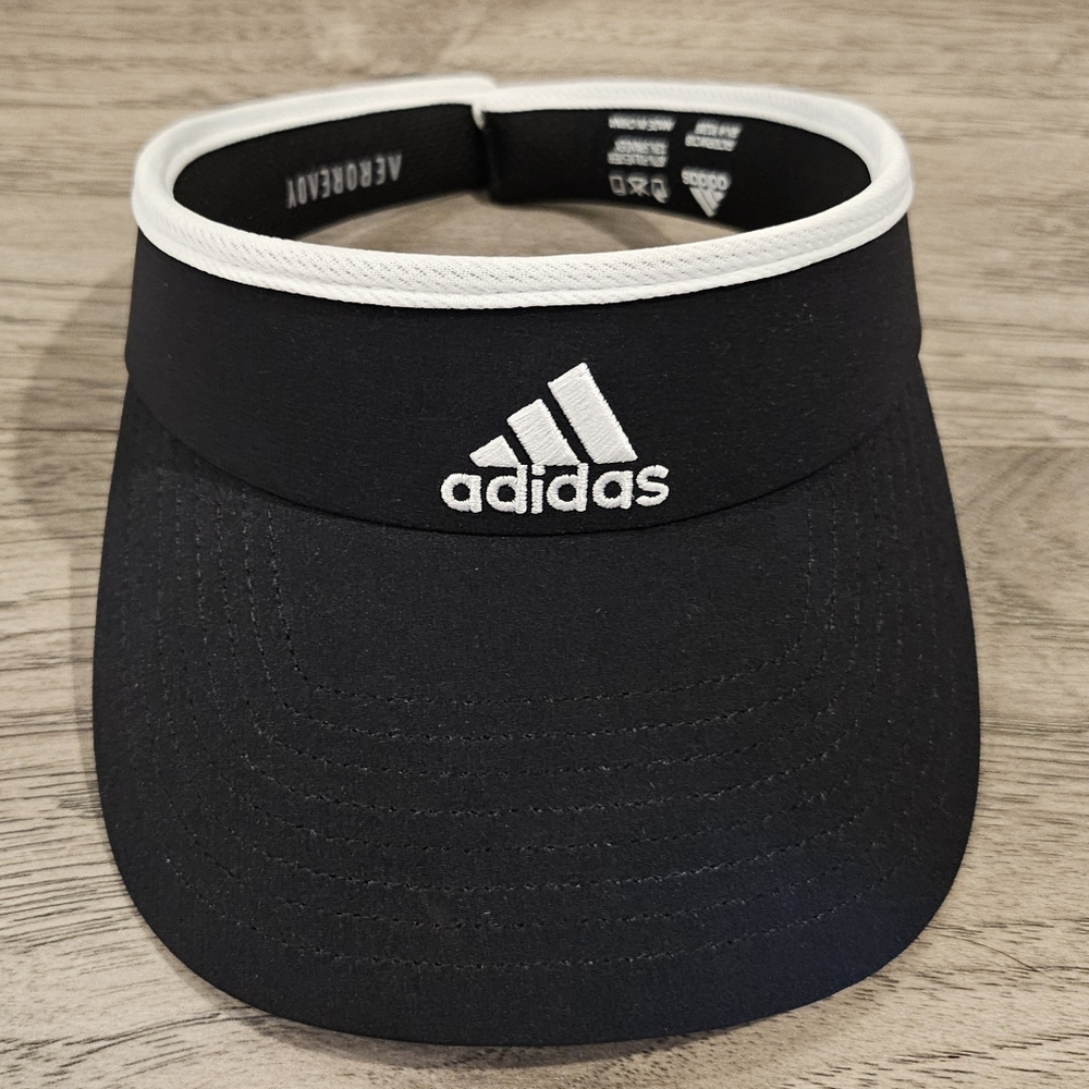 NWOT Adidas Match 2 Aeroready Visor - Black & White - Women's OSFM